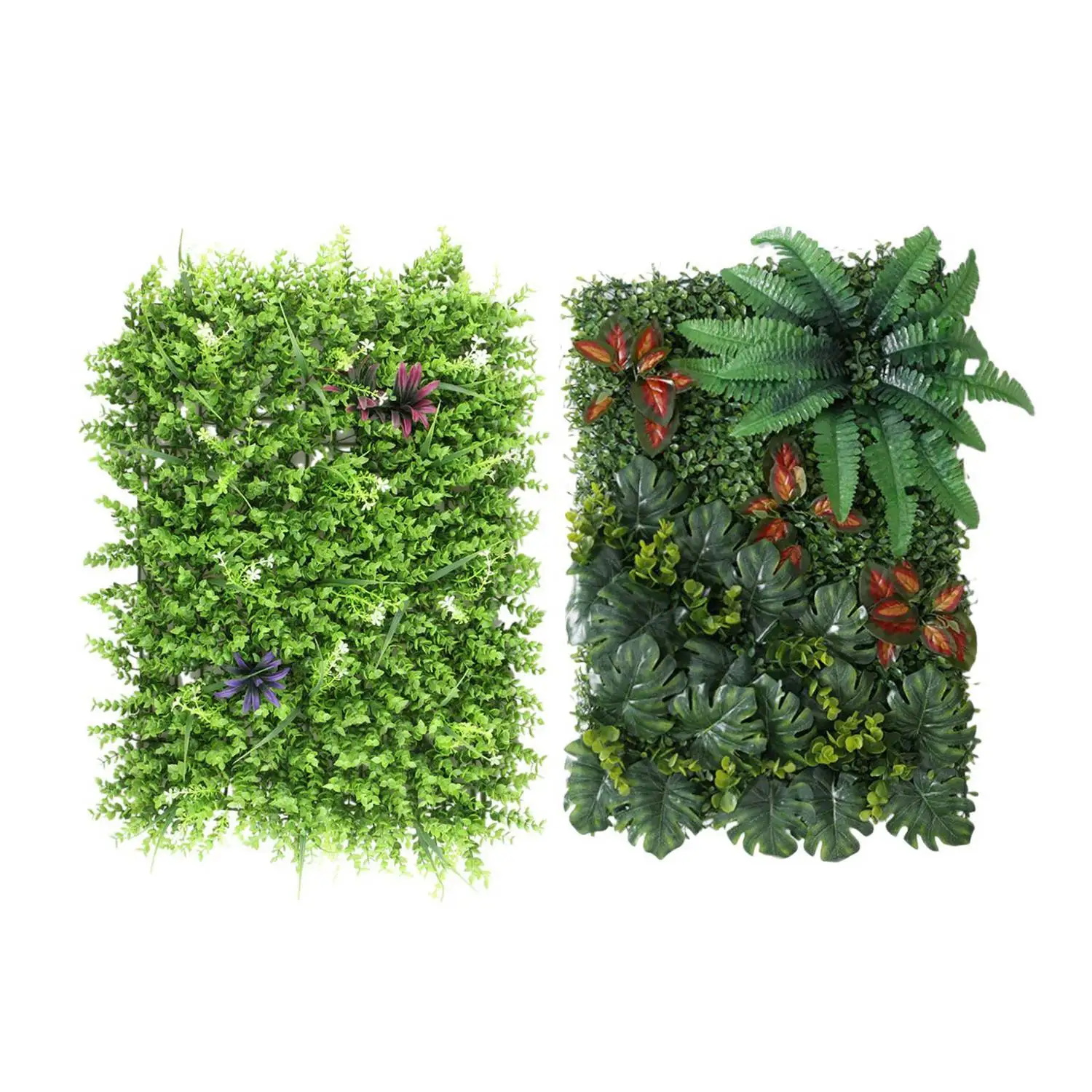 

2 Pcs 60X40Cm Artificial Grass: 1 Pcs Artificial Meadow Wall Panel for Wedding or Home Decorations - No.2 & DIY Miniature Law