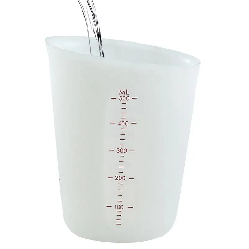 Silicone Resin Measuring Cups Silicone Flexible Pour Cups With Marking Pour Mixing Cups Blender For Liquid Paint Epoxy Resin