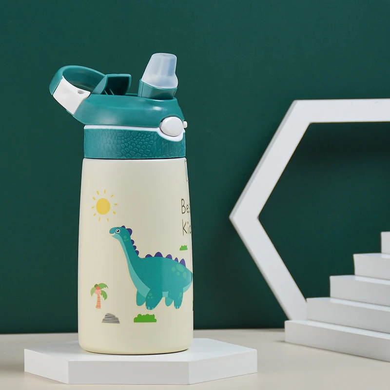 

Детская нержавеющая стальная вакуумная бутылка со трубочкой 14 унций