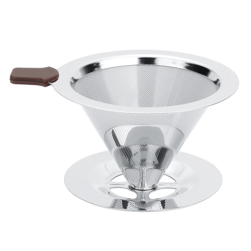 

Сетчатый фильтр для кофе, многоразовая кофейная Воронка Из Нержавеющей Стали с капельницей, 1 шт.