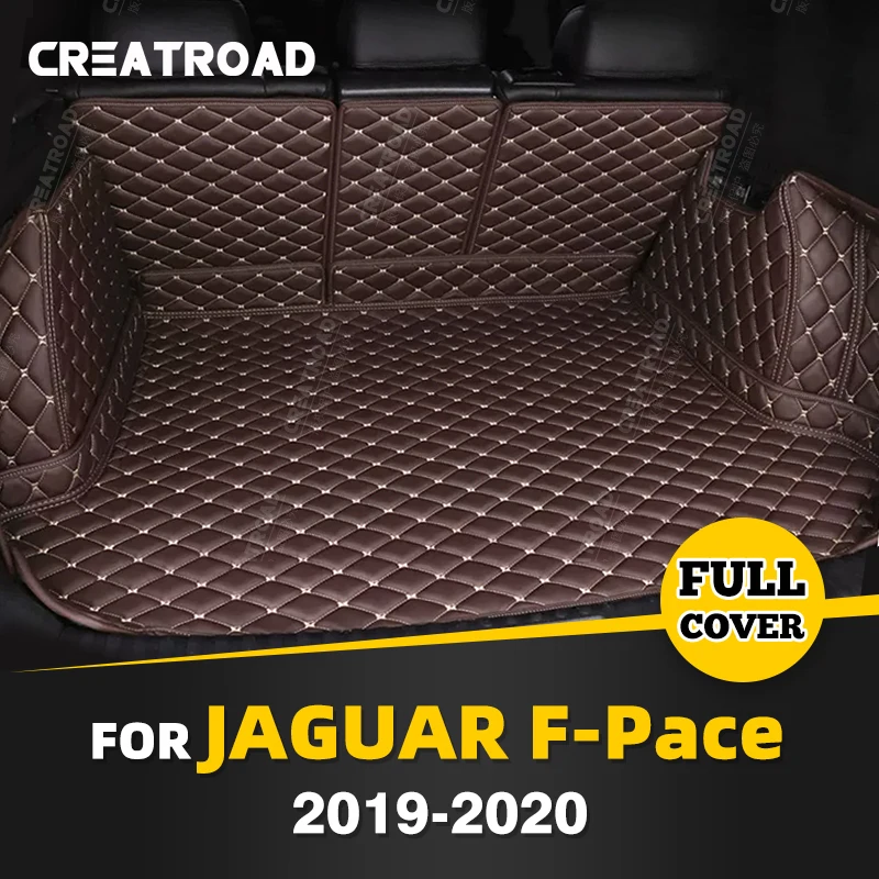 

Автомобильный коврик для багажника с полным покрытием для Jaguar F-PACE 2019 2020, автомобильный коврик для багажника, подкладка для груза, защитные аксессуары для интерьера
