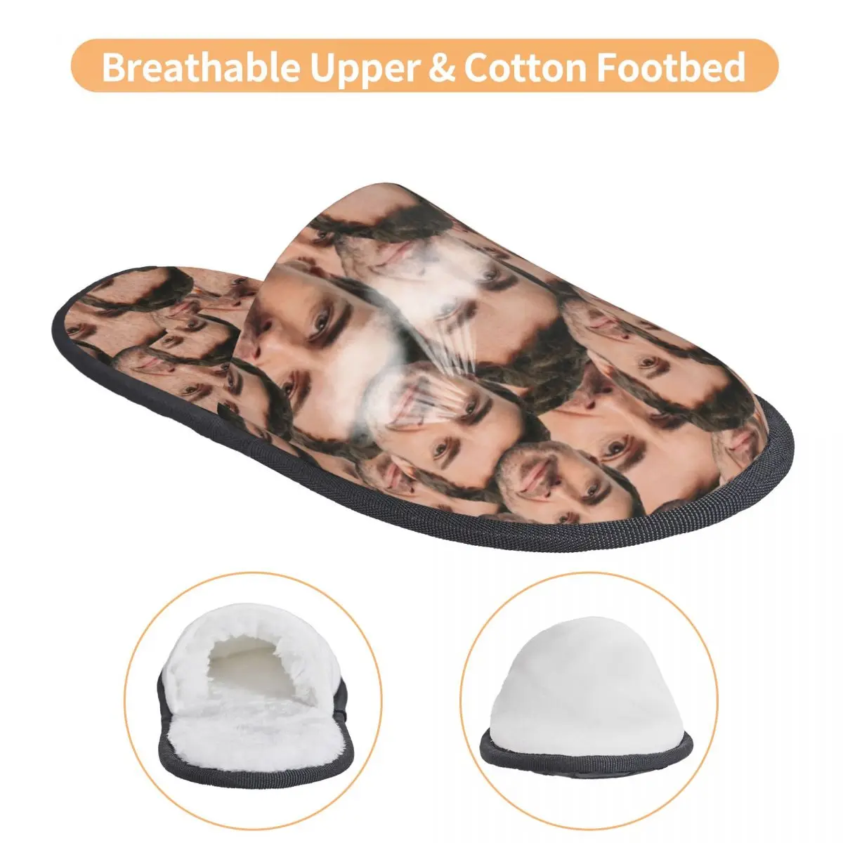 Зимние хлопковые тапочки с головой Фернандо Алонсо мягкие домашние меховые