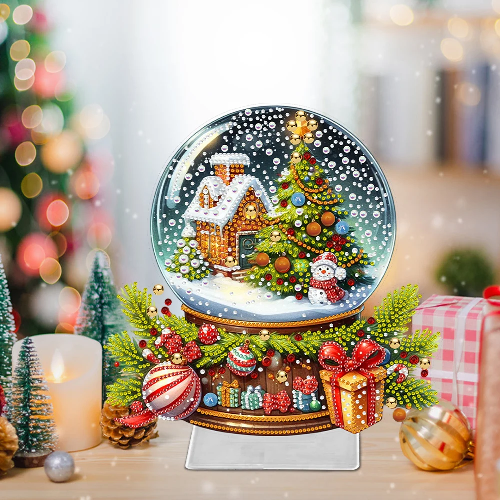 Art of Brilliance 5D алмазная живопись круглой формы акриловая доска Рождественский