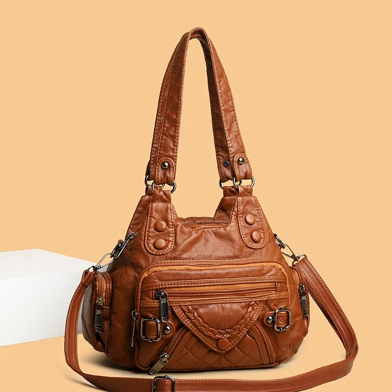 

PU Zipper Shoulder Bags Ladies Bags on Sale 2023 High Quality Autumn Solid Wallet New Fashion High Capacity Casual Handbag