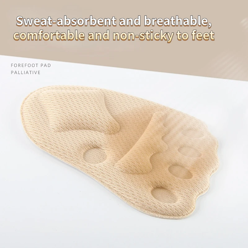 2Pcs High Heel Shoes Forefoot Half Sole Pads Insert Ball Comfy  Insoles Cushion Foot Care Forefoot Insoles Shoe Accessories