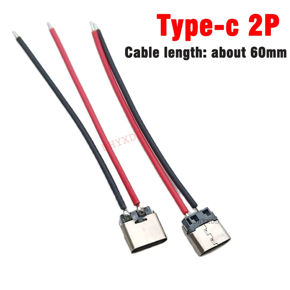 

50 шт Micro USB Type-C 2Pin горизонтальная/вертикальная 2P простая спаянная штепсельная плата Быстрая зарядка стандартный разъем
