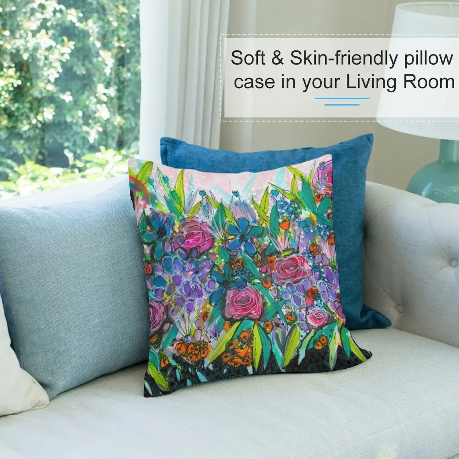 Джембл цветов - Керри Безули Подушка для подушки на заказ Рождественская