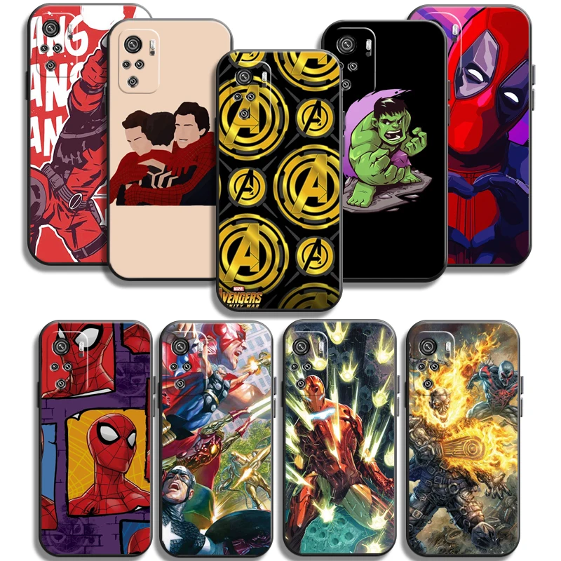 

Marvel Spiderman Iron Man Phone Cases For Xiaomi Redmi 7 7A 9 9A 9T 8A 8 2021 7 8 Pro Note 8 9 Note 9T Carcasa Coque