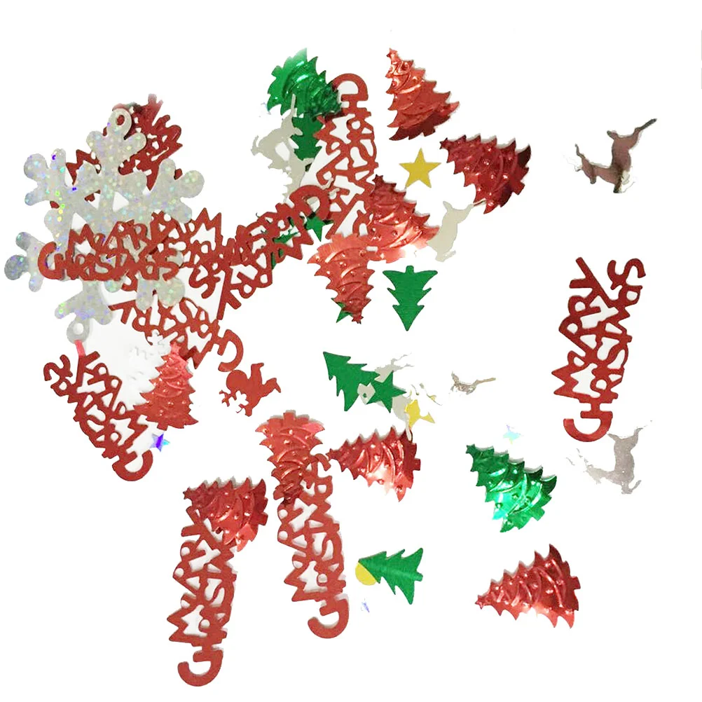 

1 Pack Santa Snowflake Elk Shapes Lovely Cartoon Sequins Sparkle Decor for Party Birthday
