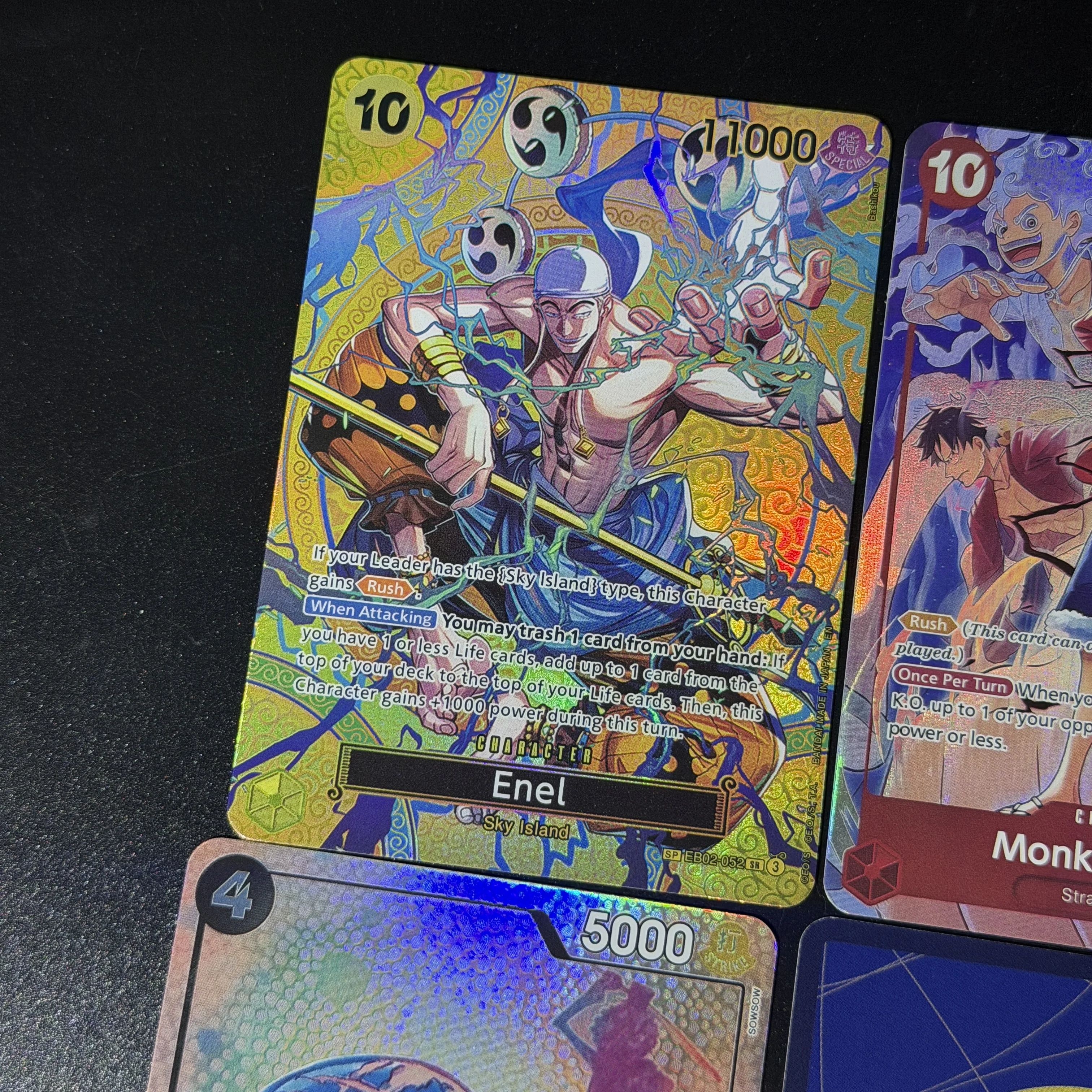 Фото One Piece TCG OPCG EB Extra Booster SP Alt Art Holo Rare Set Laboon Mr.2 Enel Smoker Kuma 4x Playset Chase Premium Proxy Cards №5