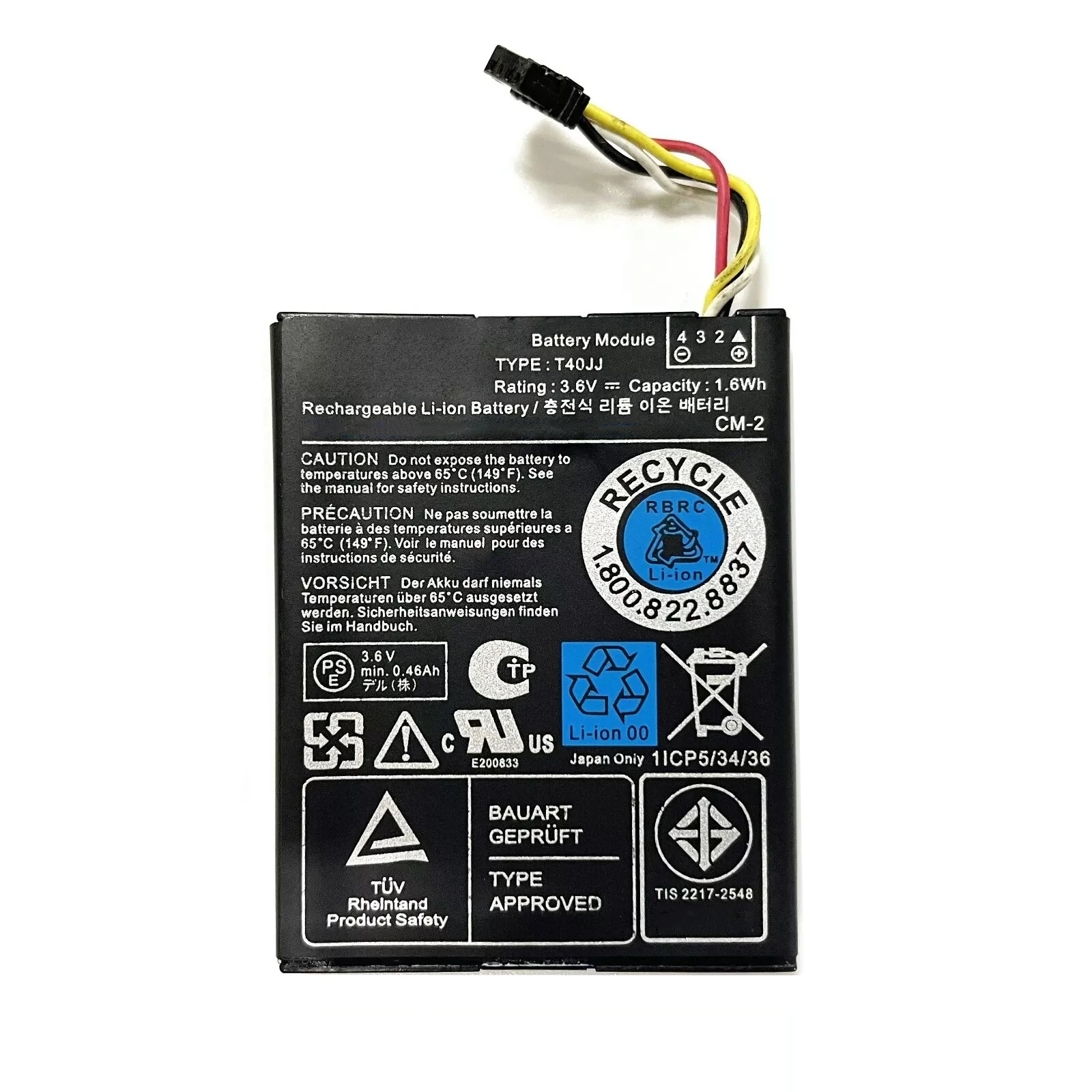 Аккумулятор T40JJ на 500 мА · ч для Dell PowerEdge M620 R320 R420 R520 R620 70K80 H710 H730 H710P H810 H830 N3V6G D0JMF TTVVV