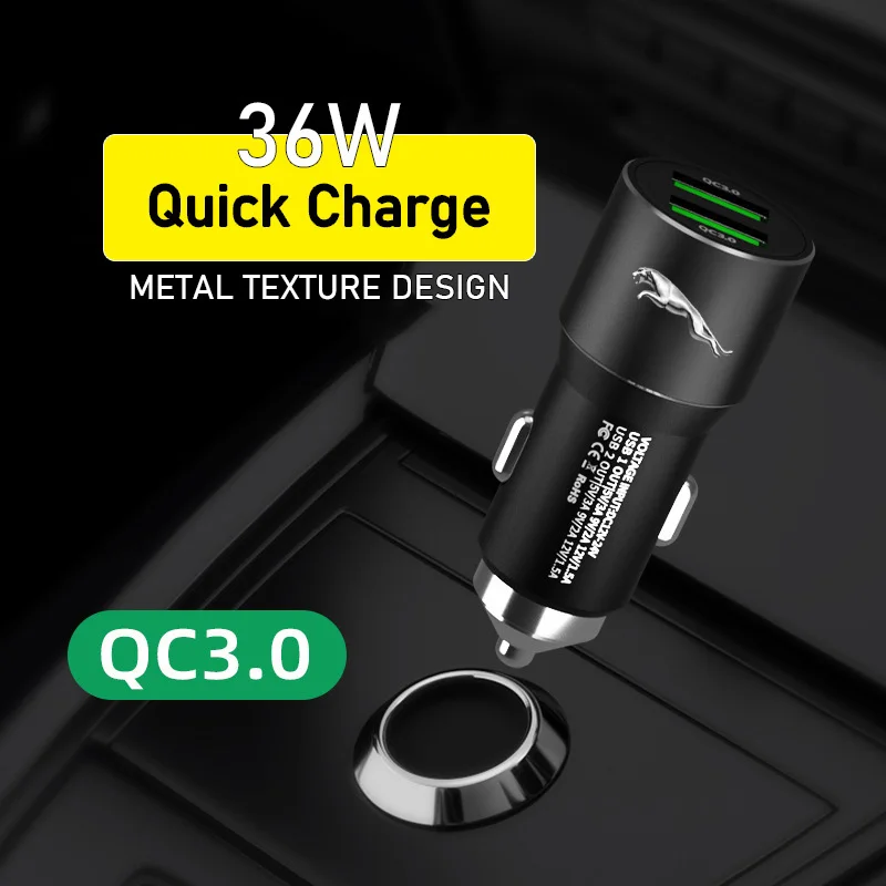 

Автомобильное зарядное устройство 36 Вт, адаптер для быстрой зарядки прикуривателя для Jaguar XF XJ XE E F I Pace F S X Type Xk Xkr Xfl, автомобильные аксессуары