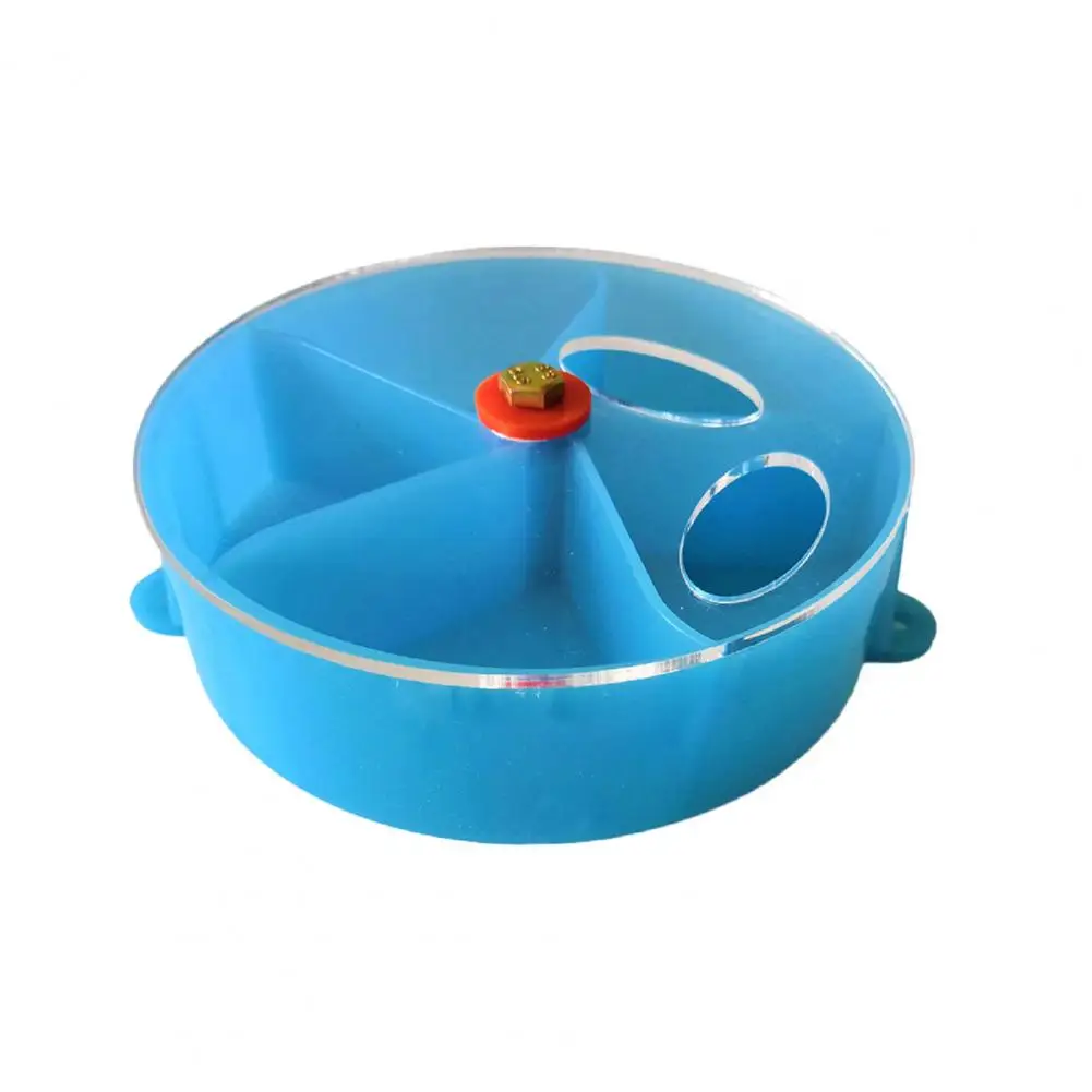 

for Bird Blue Transparent for Birds Toy Resistant Bite Bowl Wheel Training Bird Feeder for Birds