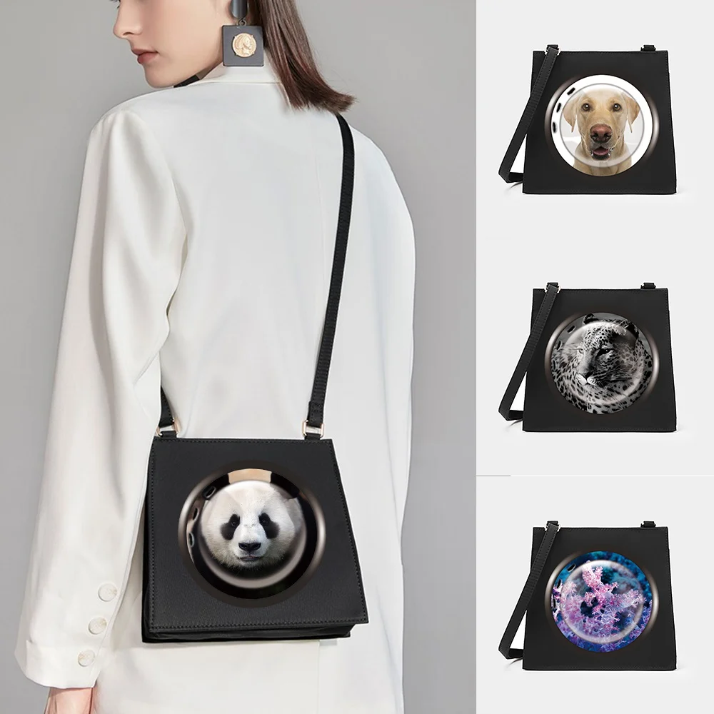 

2022 New Women Square Bag Shoulder Crossbody Animal Series Pattern Designer Casual Waterproof Tote Messenger Bag Handbag