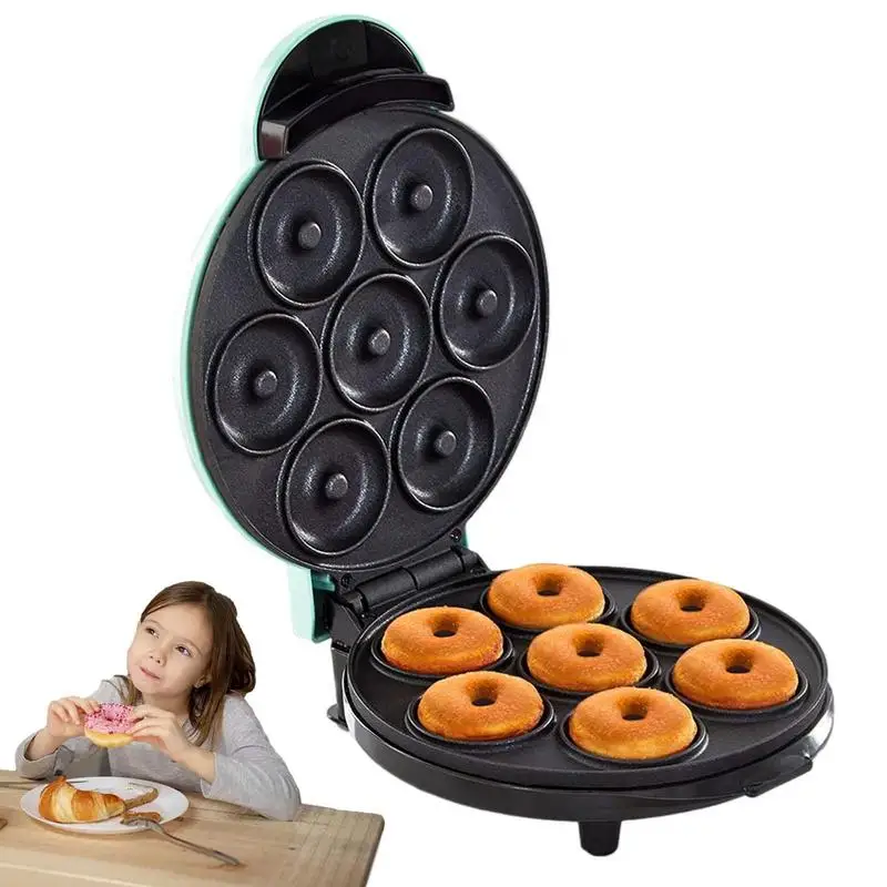 

Donut Hole Baker Small Doughnut Maker Double-sided Heating Make 7 Donuts Donuts Maker Electric Nonstick Cake Donut Machine