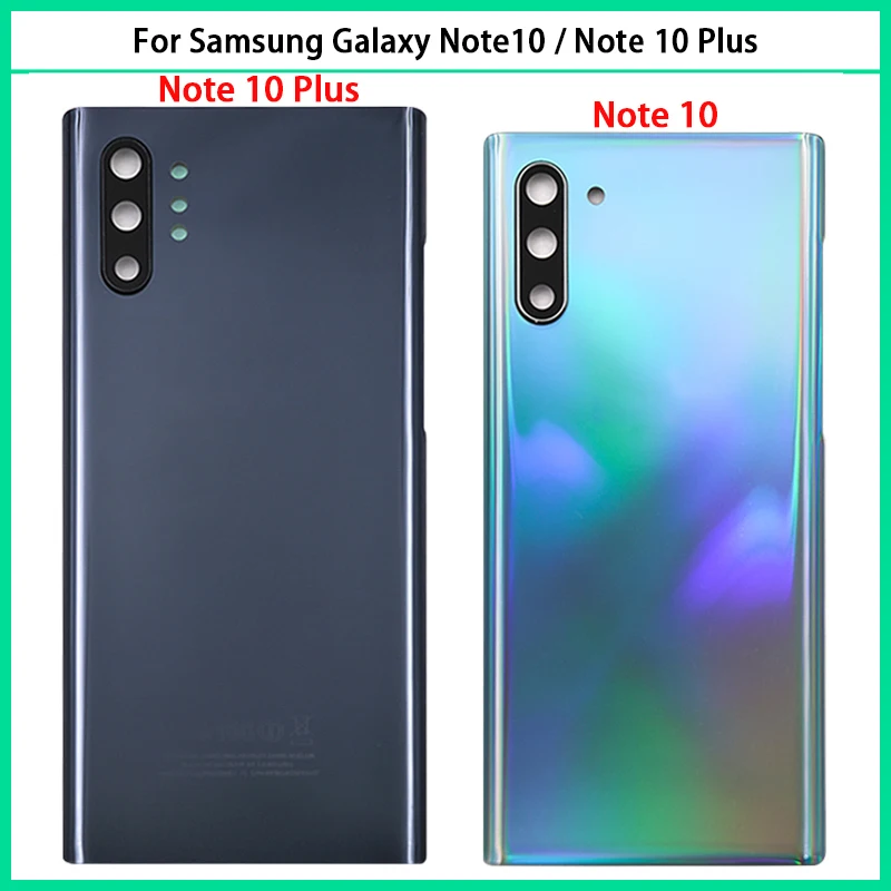 

For Samsung Galaxy Note10 N970F Battery Back Cover 3D Glass Panel Note 10 Plus N975F Rear Door Housing Case Camera Lens Replace