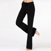 pants breathable solid color high waist cotton casual pants for sports