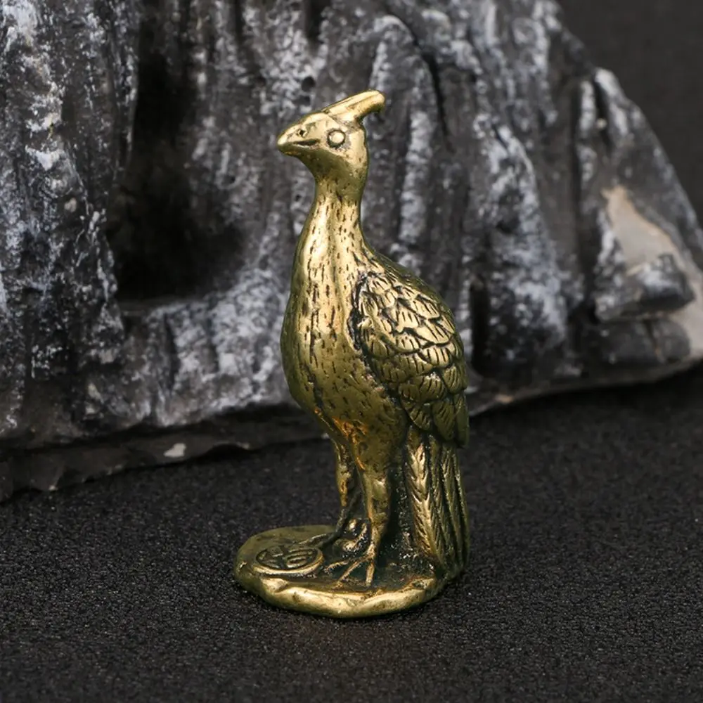 Украшение дома латунная статуя павлина креативная фигурка животного ручной