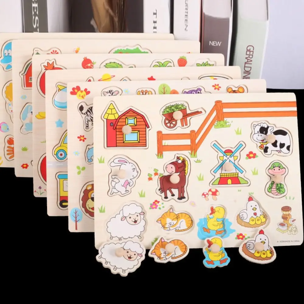 

Детская развивающая мозаика, деревянная доска-пазл разных цветов для раннего развития детей