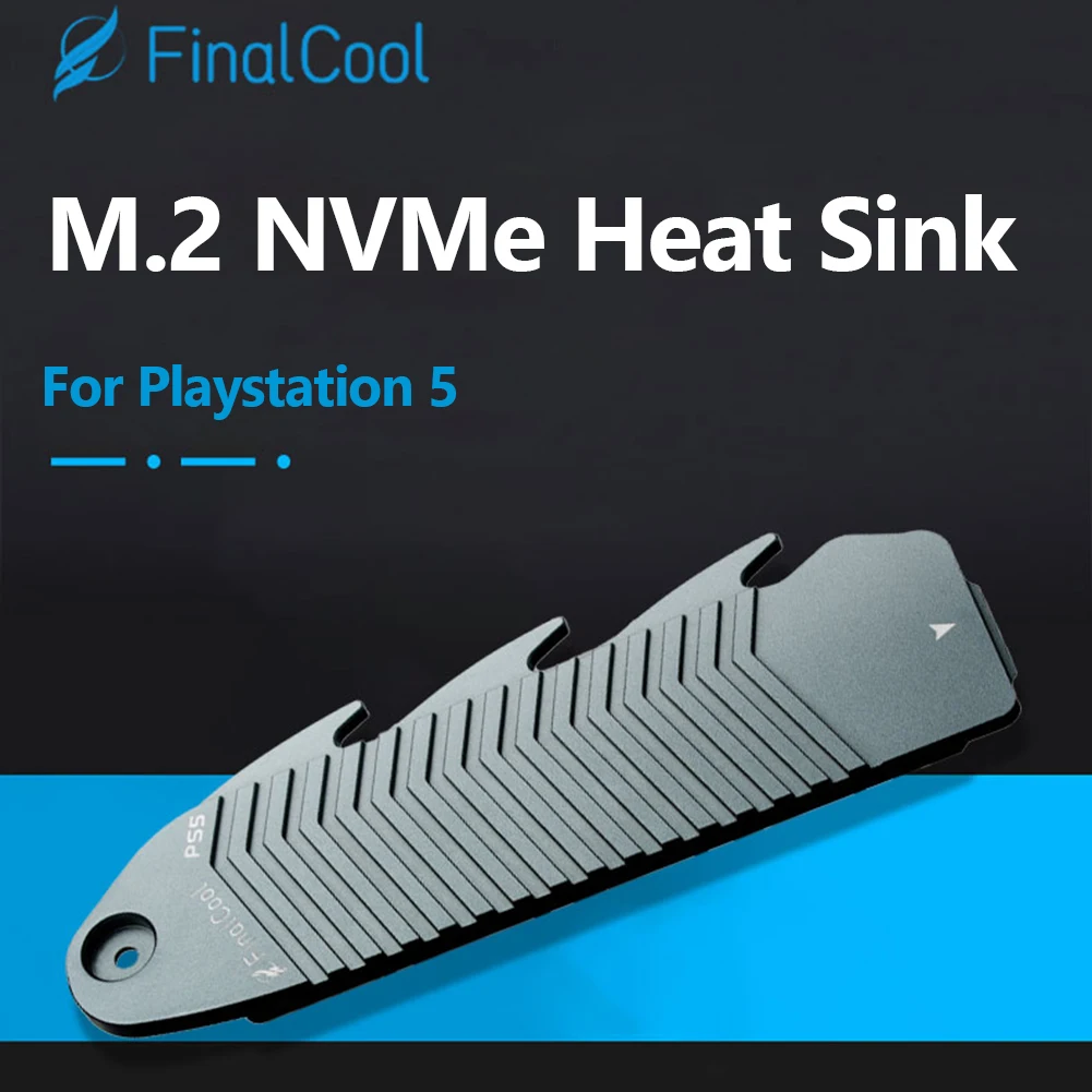 

Радиатор твердотельного накопителя FinalCool для PS5,NVMe M2 2280, радиатор твердотельного накопителя с термопрокладкой, алюминиевый охладитель тепл...