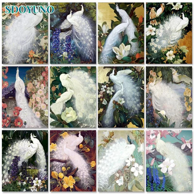 

SDOYUNO Interior Painting by numbers For Adults Canvas painting Animals DIY Coloring by numbers Wall Decor Home decor