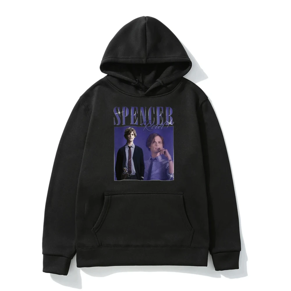 

Vintage Spencer Reid Graphic Hoodie Men's Women's Fashion Hip Hop Oversized Sweatshirts Harajuku Gothes Pullovers Unisex Hoodies