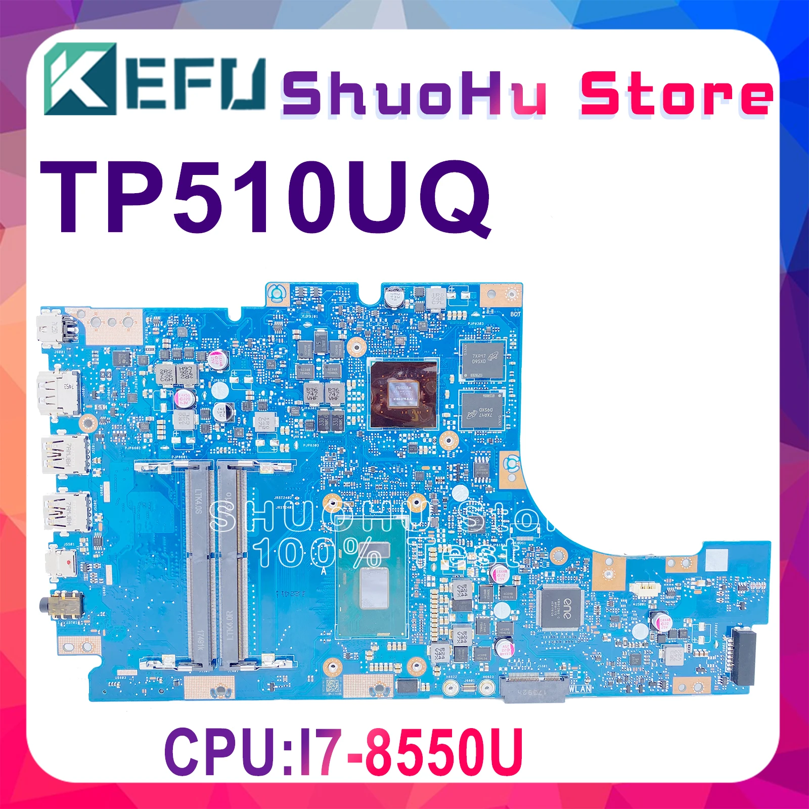 

TP510UQ материнская плата для ASUS VivoBook Flip 15 TP510UQK TP510UA TP510U TP510UN U5100UQ, материнская плата для ноутбука, модель 100% протестирована