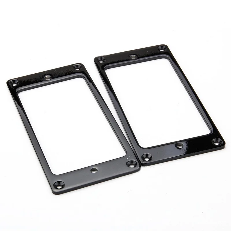 

Parts Brand New Guitar Pickup Rings Black Silver 2Pcs Brass For LP Guitar Frame High Quality Humbucker Mounting
