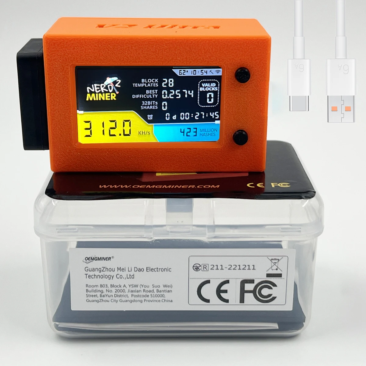 Фото NerdMiner V2 Ultra 300KH/S Edition T Display S3 BTC-майнер с вентиляторным охлаждением для выигрыша 3.125 BTC, лотерейный майнер для соло-майнинга №3