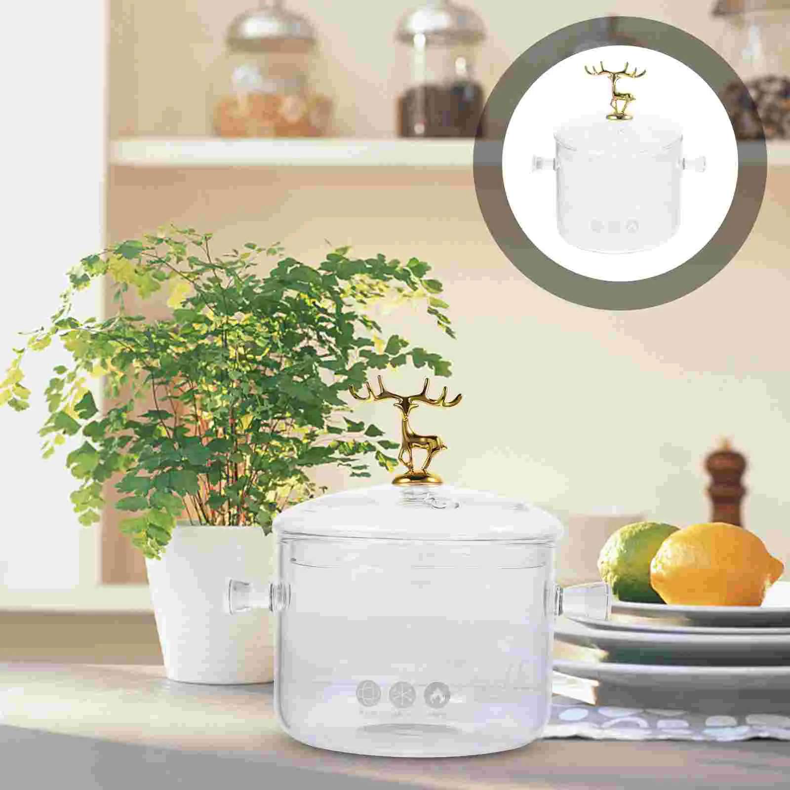 

Potcooking Soup Bowls Bowl Noodle Saucepan Pots Clear Ramen Stewforkitchen Serving Resistant Stovetop Cookware Instantcover