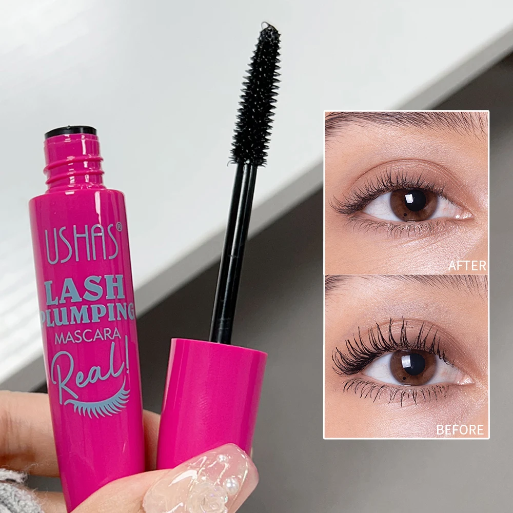 Водостойкая Черная тушь для ресниц 4D плотная быстросохнущая Женская