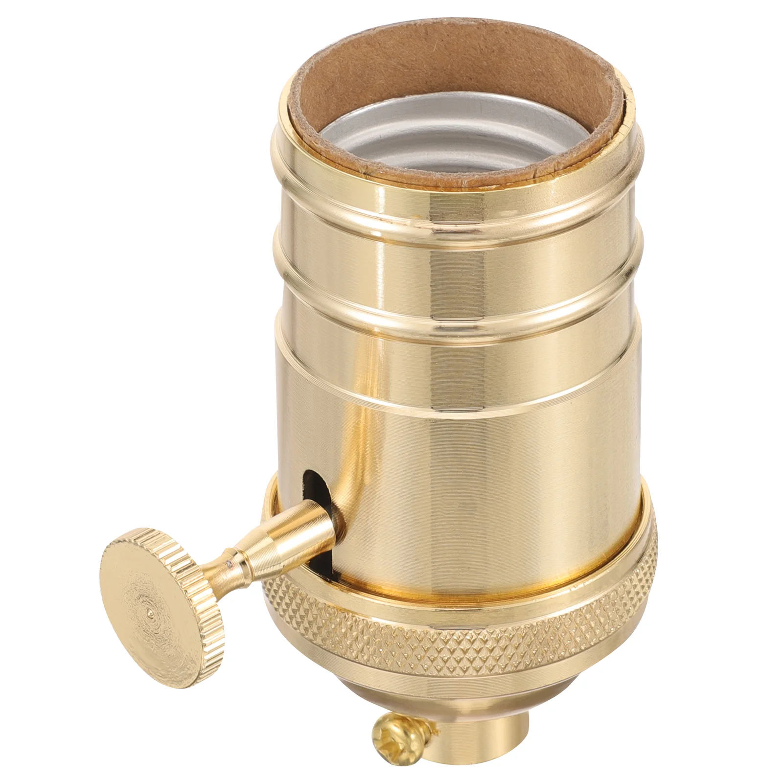 

Lamp Socket Holder Bulb Screw-in Metal Retro Light Fixture Sockets Parts Turn Knob Replacement