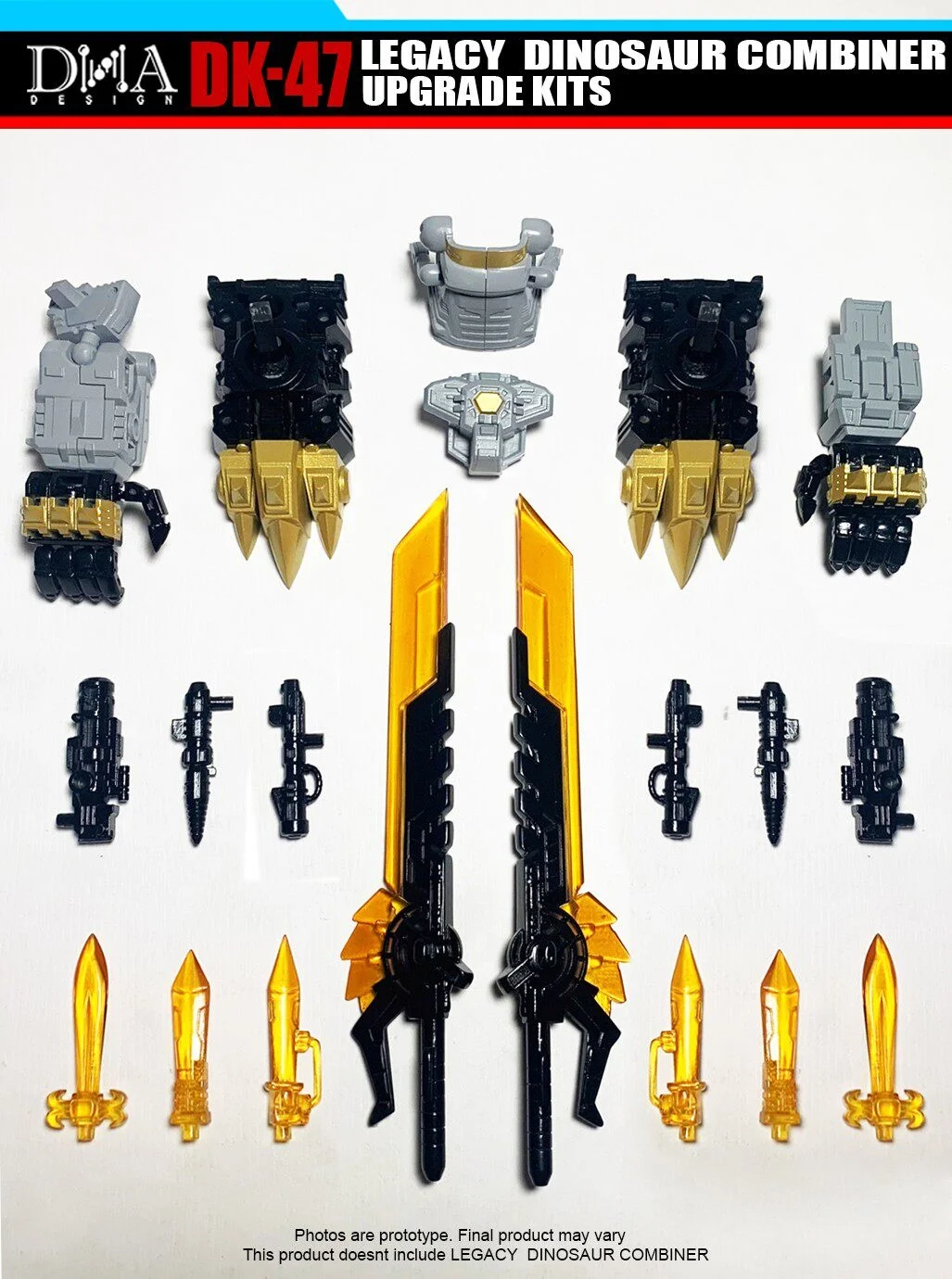 Фото Комплект для модернизации DNA DK-47 DK47 для LEGO Core-class Volcanicus DINOSAUR COMBINER, аксессуары из ABS-пластика №2