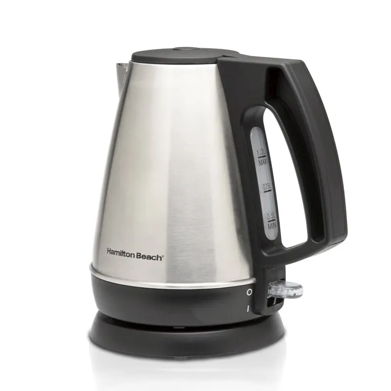 

Electric Kettle, 1 Liter Capacity, Stainless Steel and Black, Model 40901