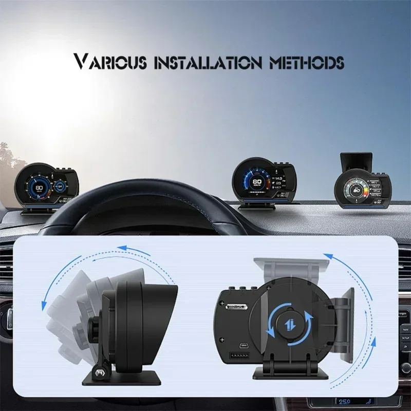 Универсальный автомобильный HUD OBD + GPS проекционный дисплей Спидометр