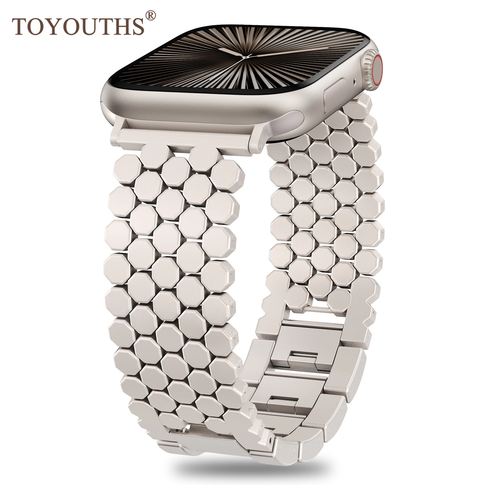 Для Apple Watch Band 41/40//44/45/46/49/42 мм сотовый металлический ремешок-браслет для iWatch Series 10 9