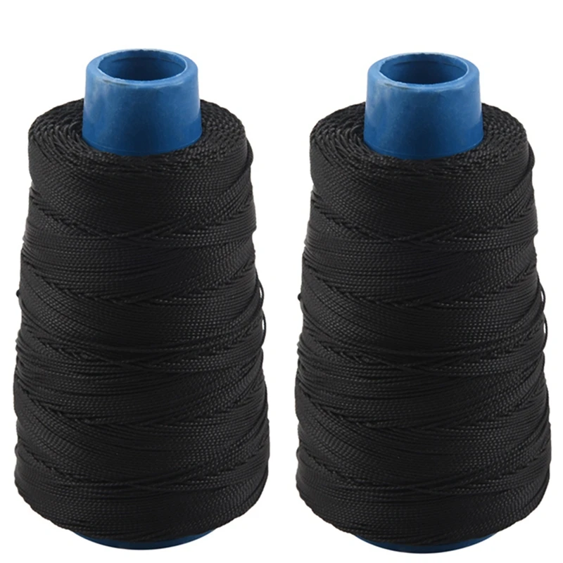 

2Pcs 400M 80Lbs Nylon Twisted Bowstring Thread Fishing String Sewing Cord Kite Line, Black