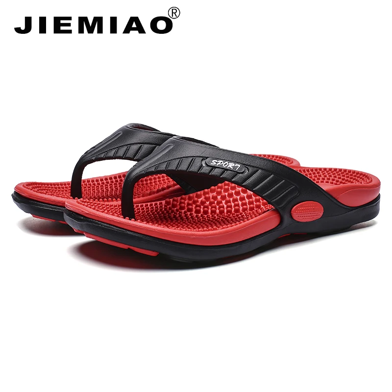 

JIEMIAO Men Sandals Slippers Summer Men's Tide Wear Sandals Flip Flop Beach Shoes Non-slip Soft Bottom Outdoor Beach Sandals