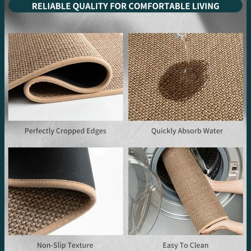1 шт. нескользящий коврик для ванной из джута