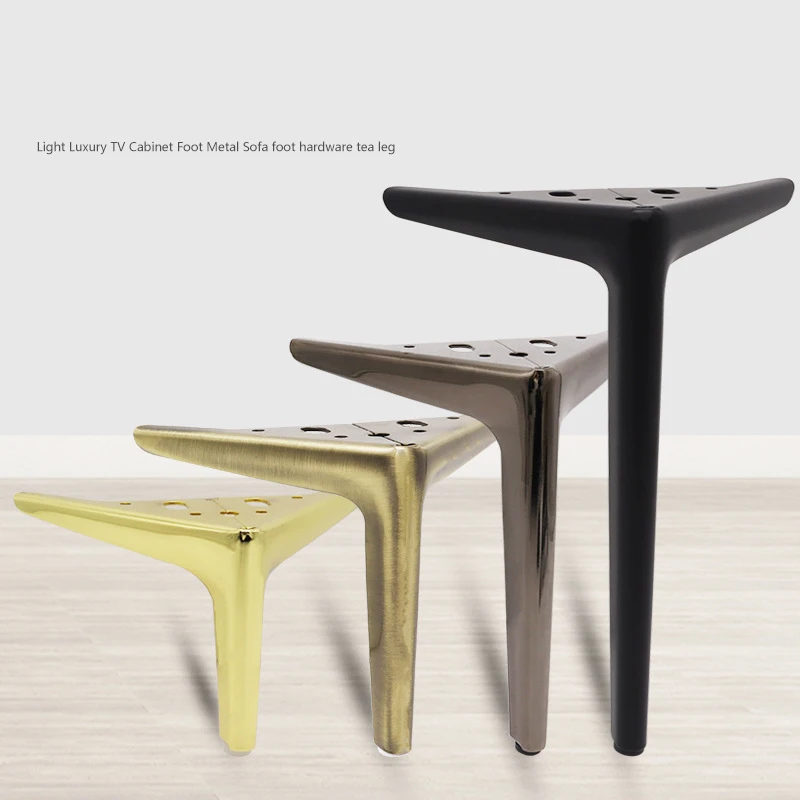 

4pcs Metal Sofa Legs for Furniture Black Gold Cabinet Bed Coffee Table Legs Desk Stool Chair Foot Hardware 12/15/18/25cm
