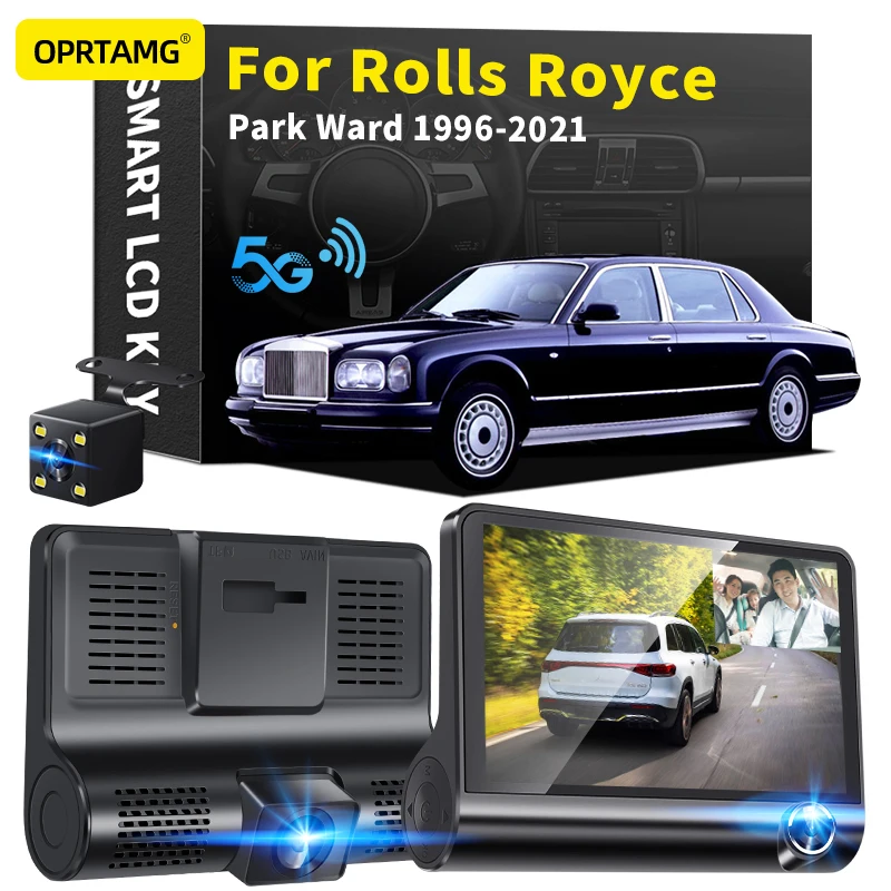 

OPRTAMG dashcam Car DVR 3 Cameras Lens 4.0 Inch 1080P Dash Cam For Rolls Royce Park Ward 1994 2000 2001 2002 2003 2004 2021 2022