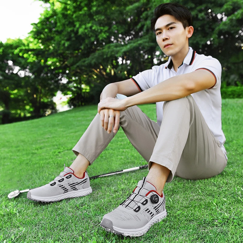 New Mesh Golf Shoes Men Comfortable Golf Sneakers Outdoor Non-Slip Golfer Sneakers