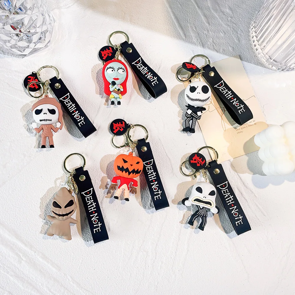 

Christmas Eve Fright Night Doll Keychain Pvc Keychain Halloween Cute Personality Skeleton Jack Backpack Keychain