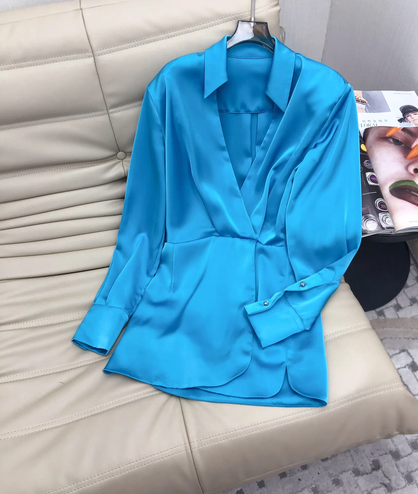 high quality spring summer women fashion shrug shoulder bodycon mini dresses long sleeve turn down collar solid dress