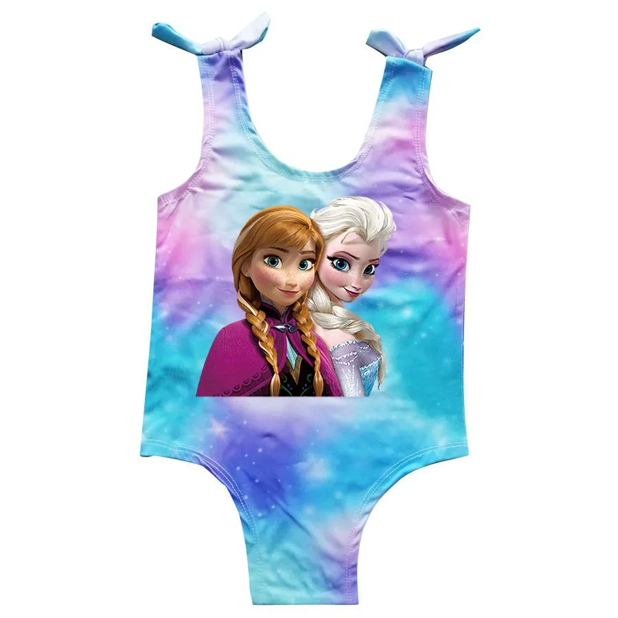 

Disney Frozen Elsa Anna Children's Swimsuit Girls Swimwear Sleeveless girls princess summer Swimsuit