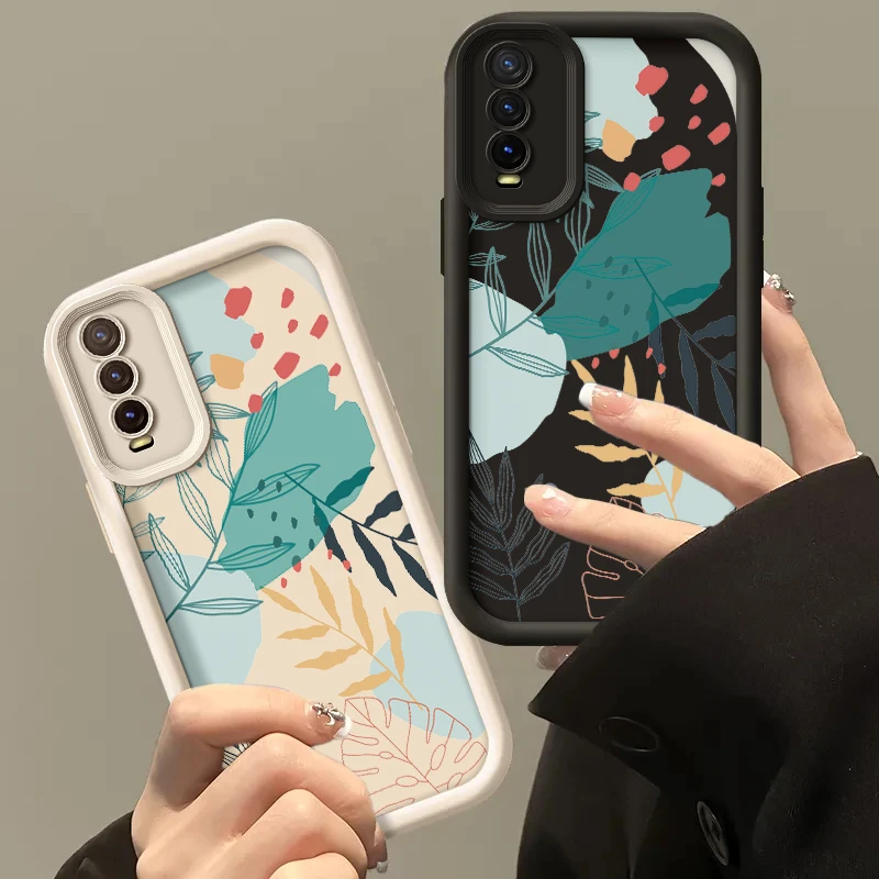 Роскошный ярко-зеленый чехол с рисунком листьев для Vivo iQOO U3X U1x Y12s Y12A Y11s Y12G Y30G