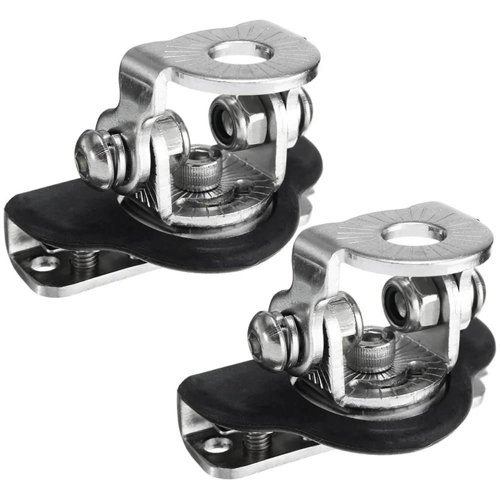 

2Pcs Auto LED Working Light Mounting Bracket Clamp Car Lamp Holder (Silver)