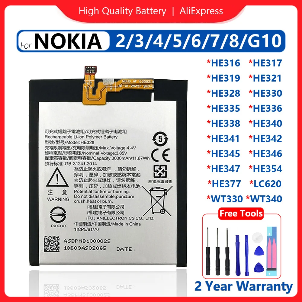 Оригинальный запасной аккумулятор для NOKIA 2 3 4 5 6 7 8 9 G10 G20 Plus двойная перезаряжаемая фотобатарея + Бесплатный подарок + трек-код