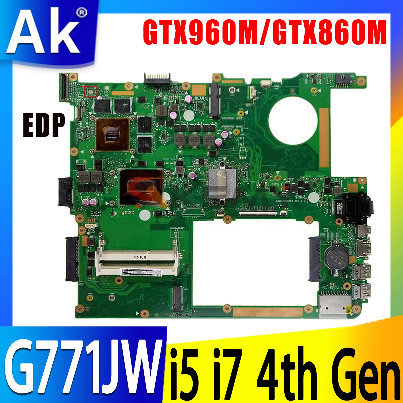   G771JW   ASUS G771JM, G771JW, G771J,         i7-4720HQ, GTX960M/