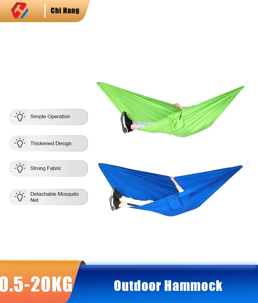 

Portable Outdoor Camping Double Hammock With Mosquito Net 210t Nylon Drop Camping Swing Sleeping Bag Hanging Tent Hammock